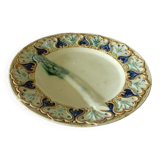 Asparagus plate in slip late 19th Onnaing Wasmuel