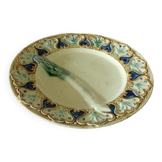 Asparagus plate in slip end 19th Onnaing Wasmuel