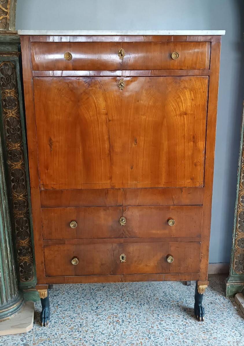 Original early 19th century Empire secretary - Lucca, Tuscany