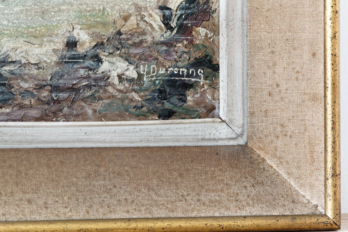 Oil on panel, trout, signed