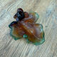 Daum glass paste leaf catchall