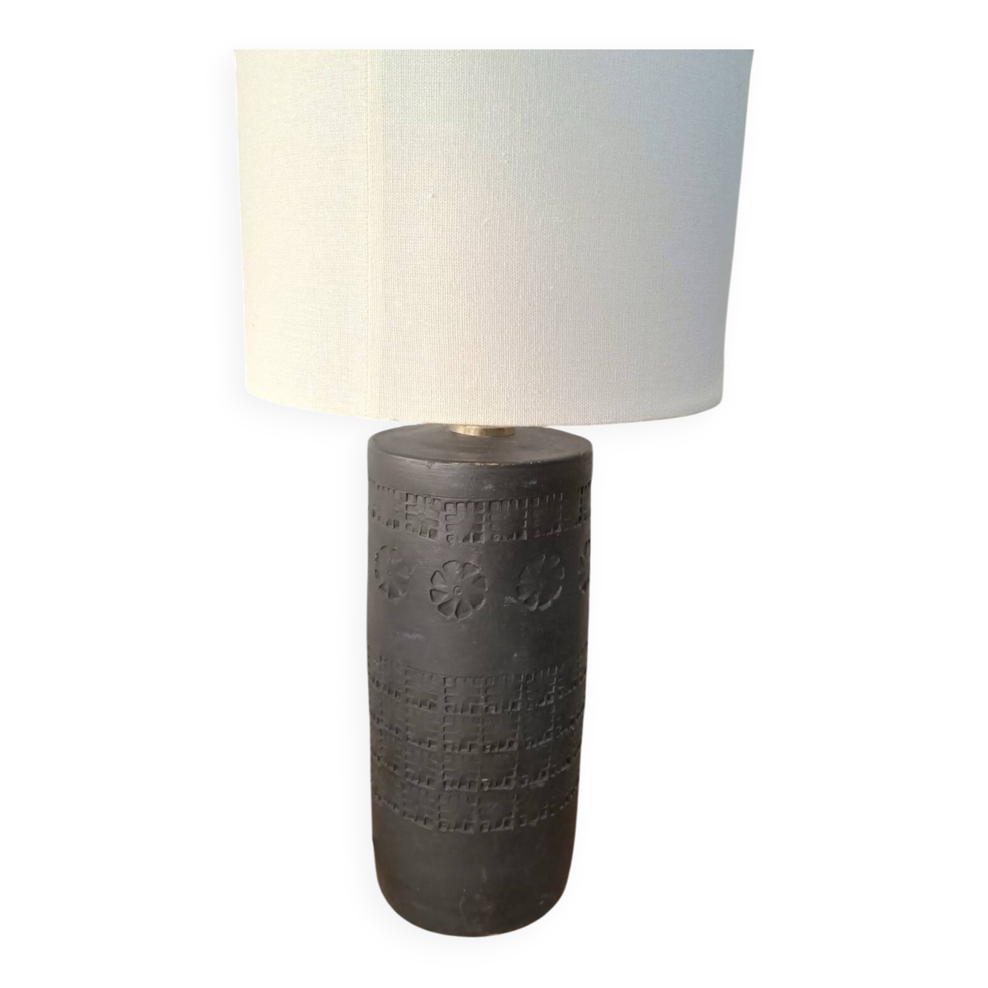 Vintage Ceramic Terracotta Lamp – Aldo Londi for Bitossi, Italy