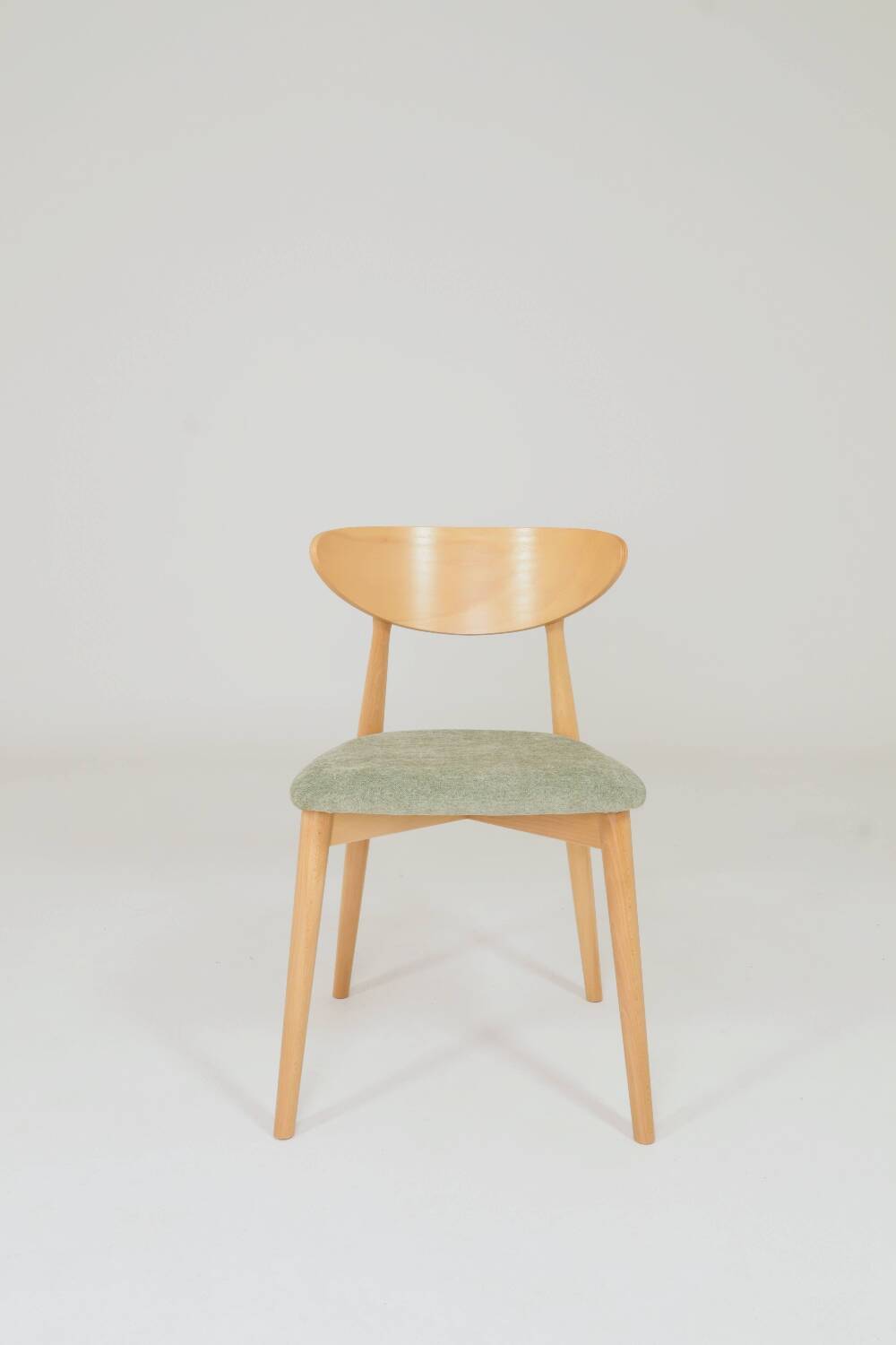 Dining room chairs set of 6 sage green Scandinavian design