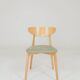 Dining room chairs set of 6 sage green Scandinavian design