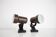 Pair of Two Attachable Table Lamps with a Clip, 1970's, Czechoslovakia