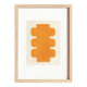 Painting on paper "NUX" saffron yellow signed Eawy