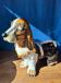 Grand Basset Hound in majolica ceramic. Italy, 1970s.