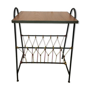 Table d'appoint métal noir scoubidou