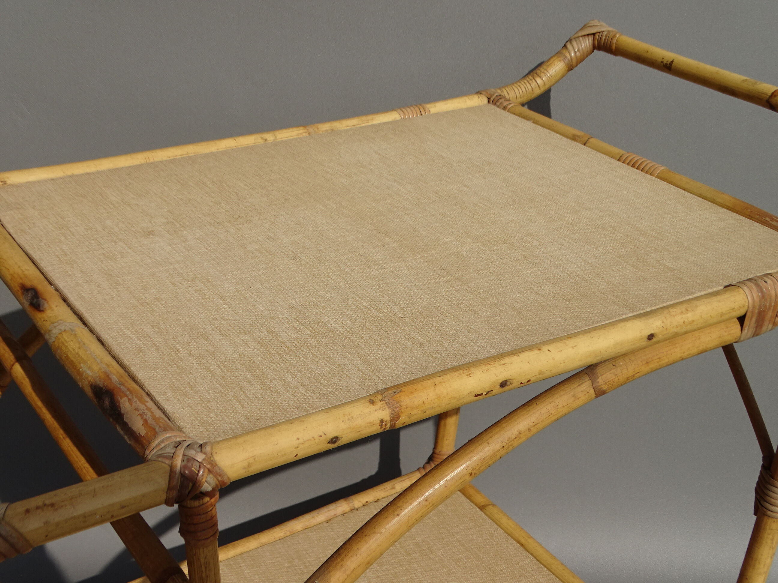 Trolling trolley served in rattan