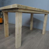 Raw solid wood dining table