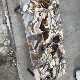 1970 coffee table in polished Madagascar aragonite