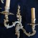 4 splendid wall sconces candle holders bronze Louis XVI XV style