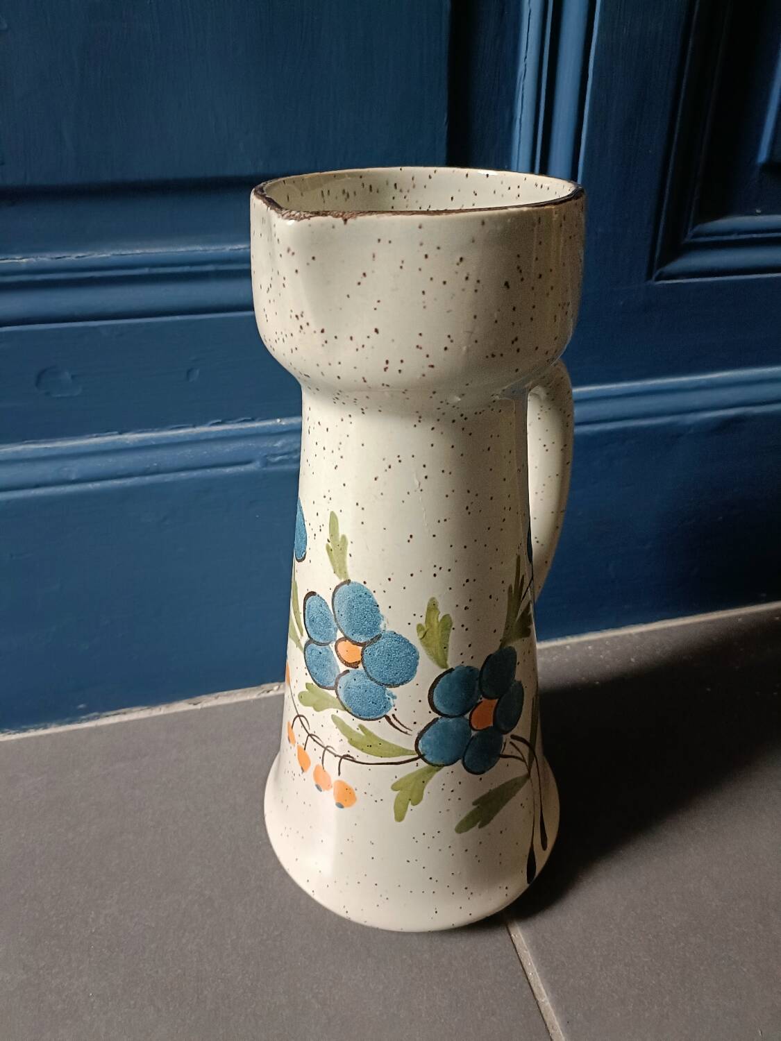 St. Clement blue flower pitcher