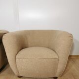 Restored armchairs by Jindrich Halabala