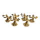 Set of 6 vintage 1970s brass figurine candle holders – Golden cherubs