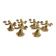 Set of 6 vintage 1970s brass figurine candle holders – Golden cherubs