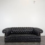 Black Chesterfield sofa for 4 people