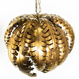 Golden metal palm chandelier 70