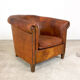 Vintage sheep leather club chair Aalten