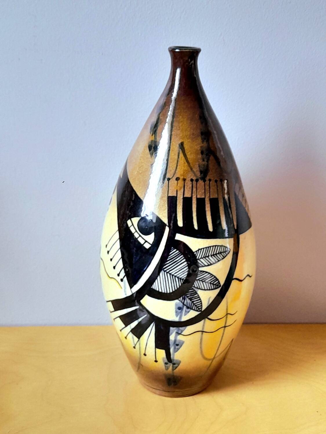 60s ceramic soliflore vase