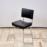 Vintage Leather Chair with Chrome Legs, 1970s, Czechoslovakia