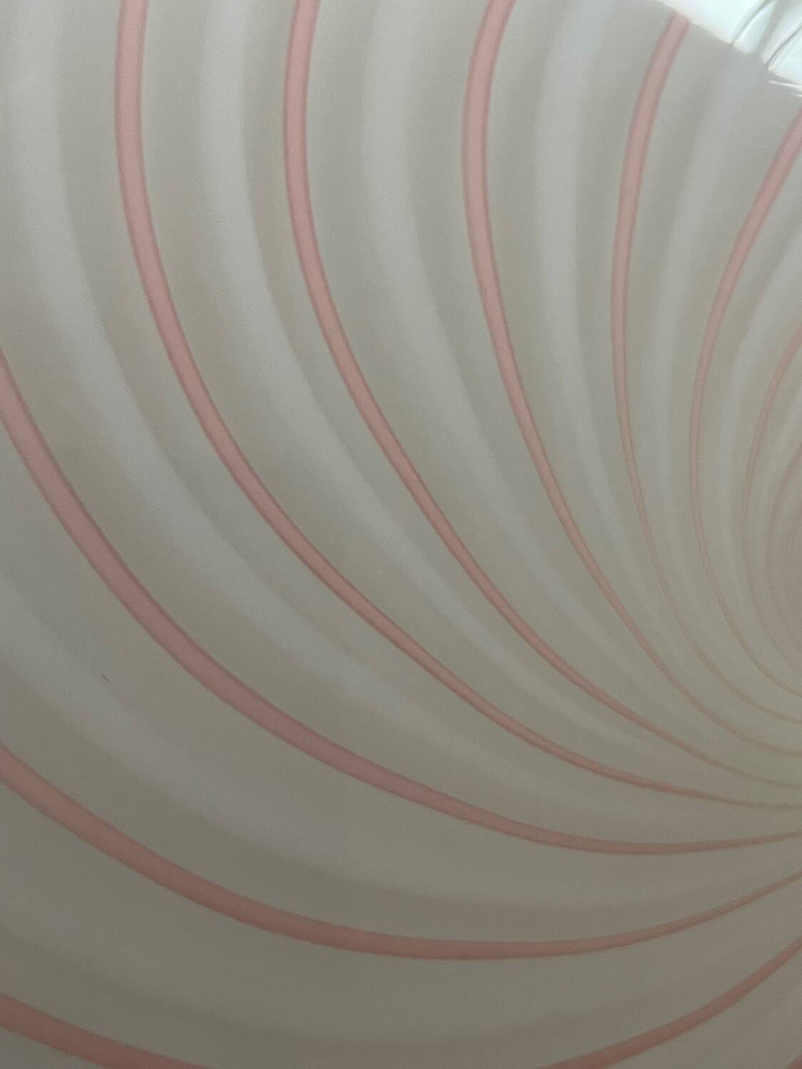 Murano Pink Swirl Glass Ceiling Light by Venini