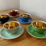Coffee service in real Limoges porcelain, GBA, Gérard Duffreisseix and abbot