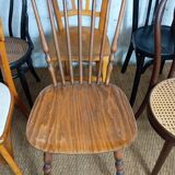 Set of 8 mismatched vintage Baumann Lebrun bistro chairs.