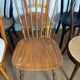 Set of 8 mismatched vintage Baumann Lebrun bistro chairs.