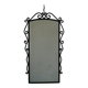 French mid-century brutalist wall mirror in wrought iron, made in the 1950s.