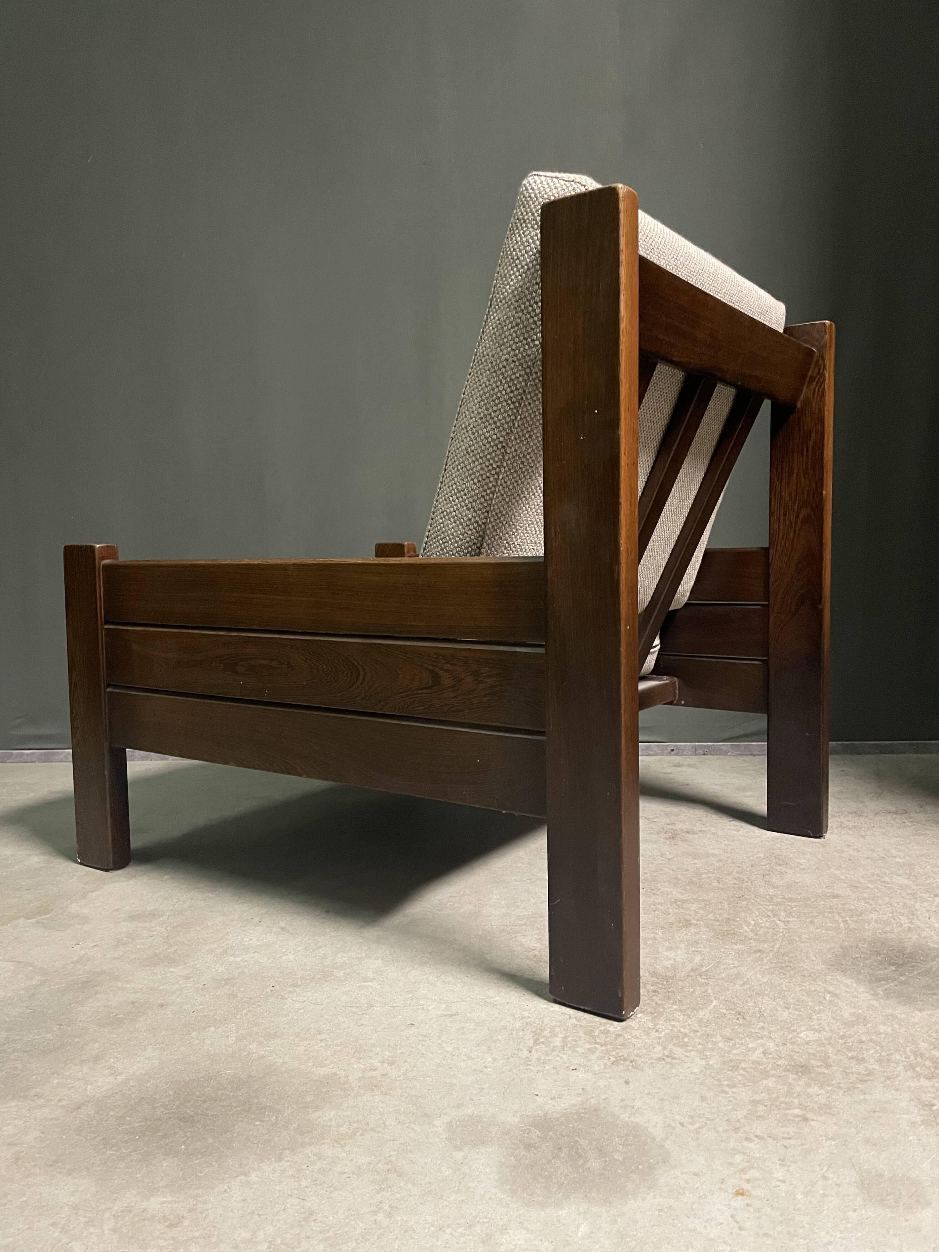 Two modernist lounge chairs from the 1960s.