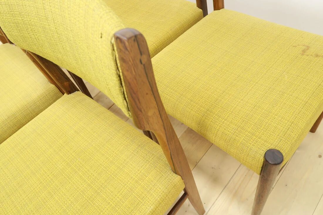 Ensemble de 8 chaises en palissandre, années 1960