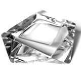 Cendrier Asymétrique Vintage • Cristal • 1970-80