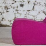 Pink wool armchair, 1970