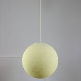 Vintage 1960s Granulate Ball Pendant Lamp: Mid-Century Modern Sphere Light