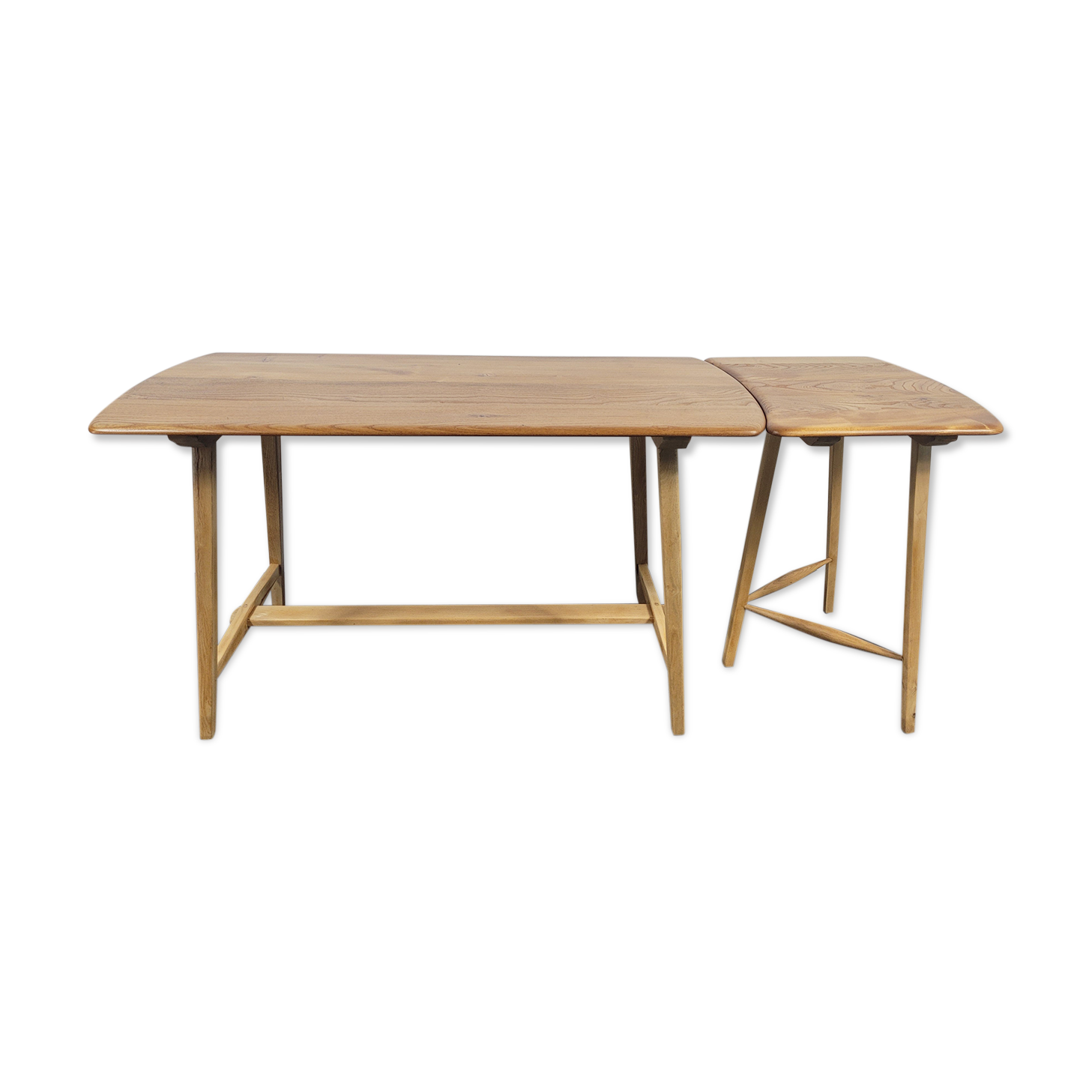 Ercol CC 41 Plank Dining Table & Extension Table, 1950s, 1960s