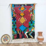 Handmade wool Berber rug 155 X 100 CM