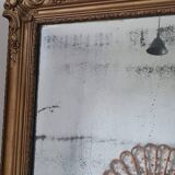 Antique rectangular mirror with moldings 103 x 68
