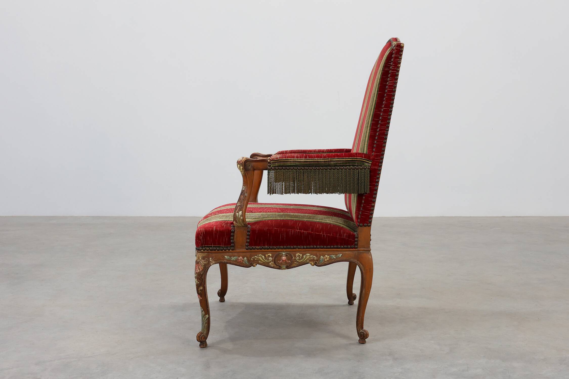 Fauteuil en chêne Louis XIV, France, 19e siècle