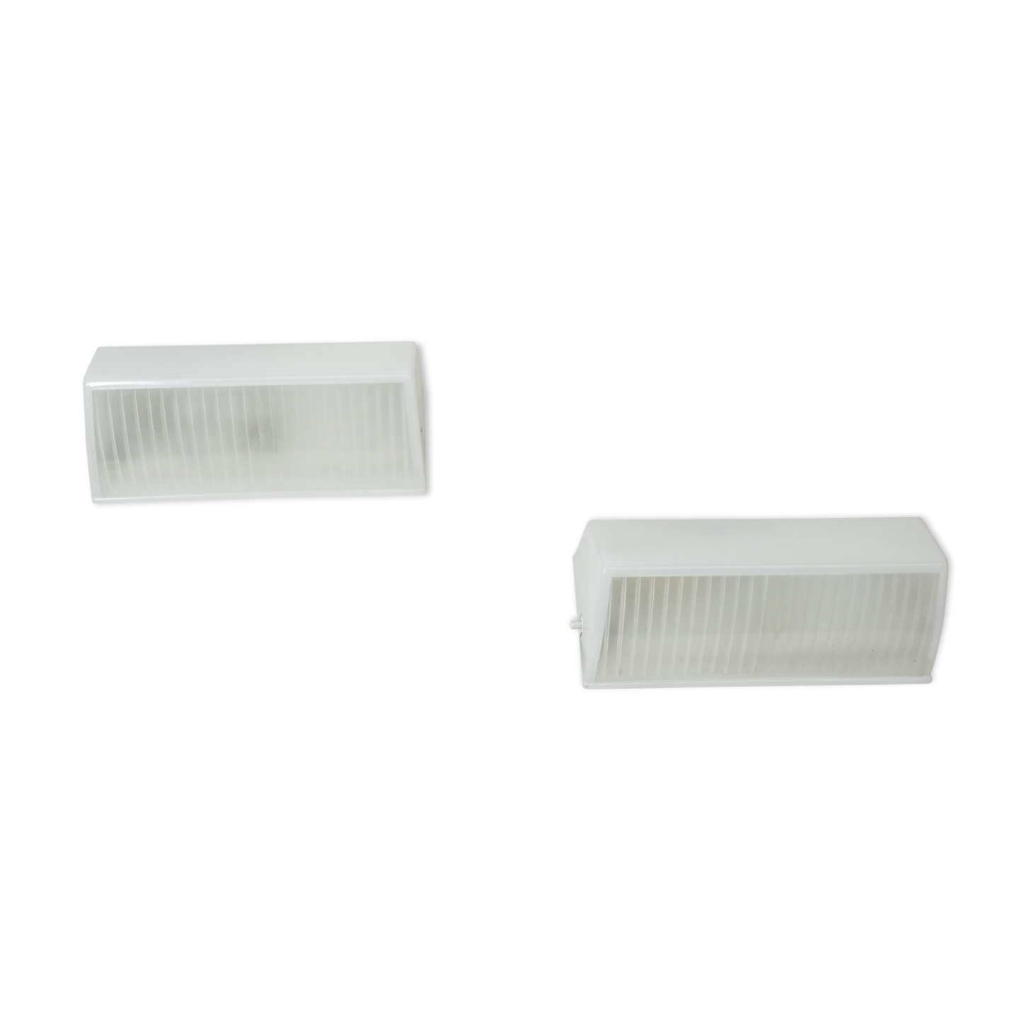 Pair of glass wall light of the years 50 Holophane