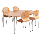 Gunvor and Niels Jørgen Haugesen dining set for Tranekaer Furniture, Denmark
