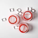 Set of 3 Water Glasses / Stylish Solid Glasses Capri Corallo 33cl Bormioli