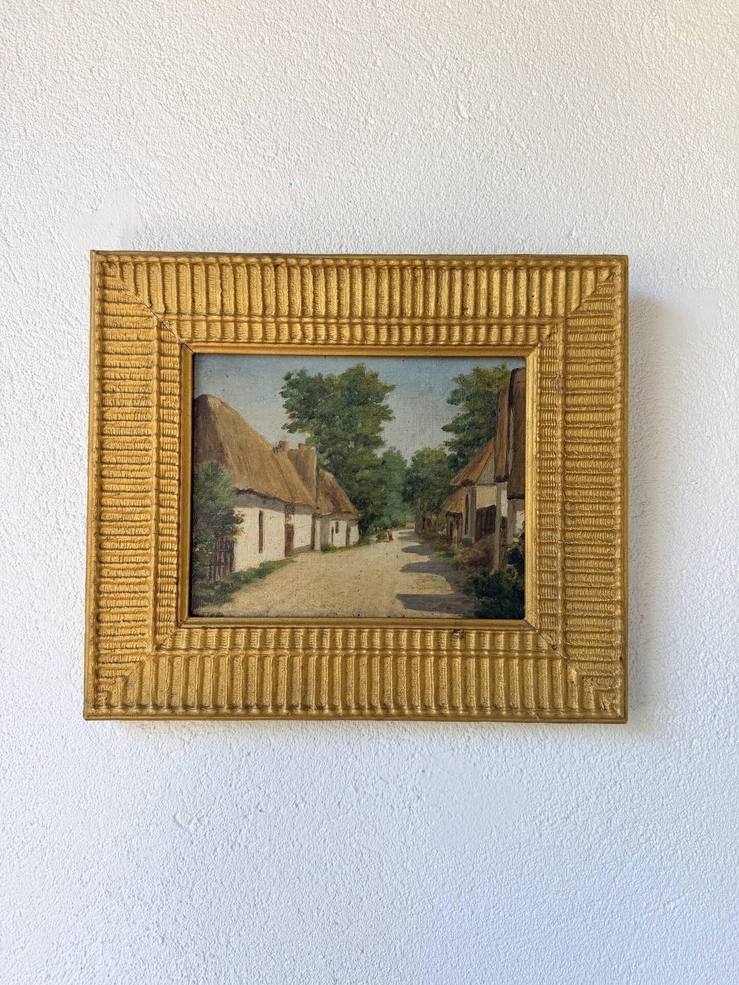Small oil painting J.Poy 1900