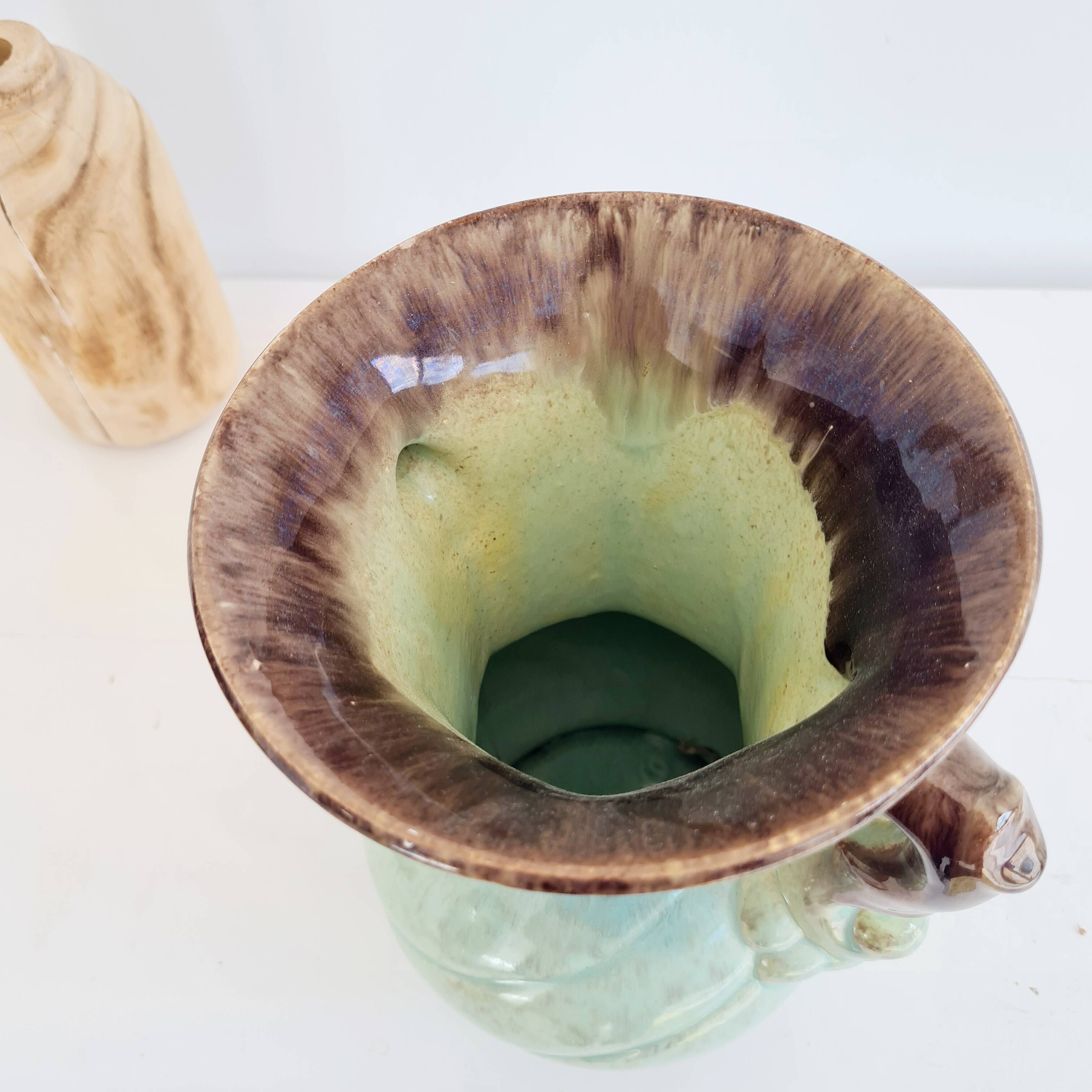 Antique blue vase - numbered