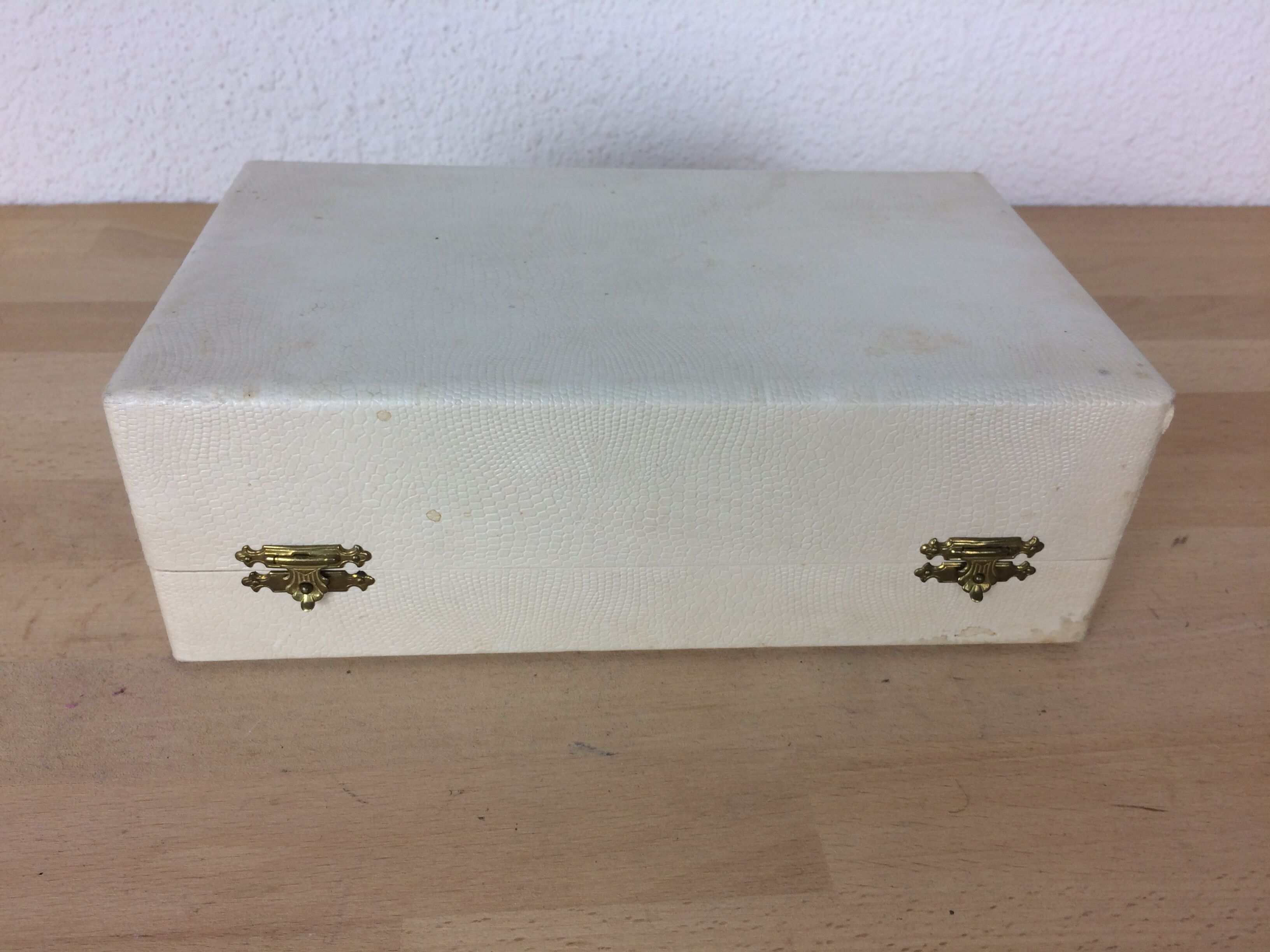 Silver metal Ercuis box, birth or baptism
