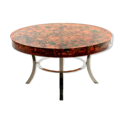 Table basse en résine fractale signée Henri Fernandez