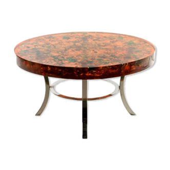 Fractal resin coffee table by Henri Fernandez