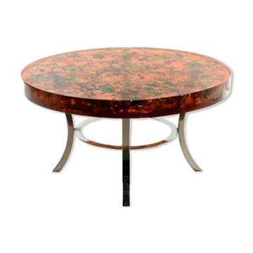 Fractal resin coffee table by Henri Fernandez