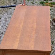 Vintage chest of drawers from the 50s in blond oak 4 drawers conical legs