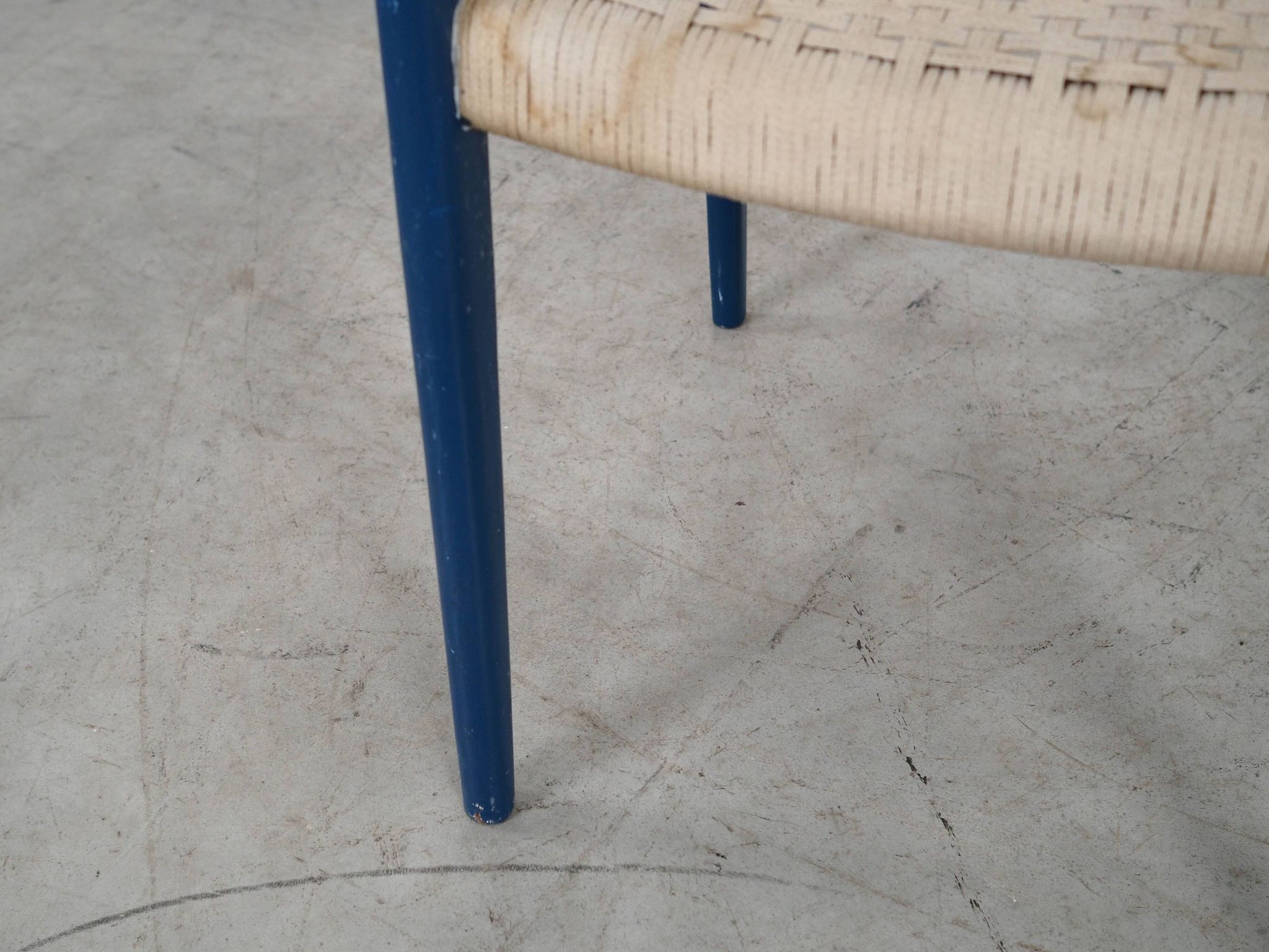 Blue teak chair, Danish design, 1960s, designer: Niels Otto Møller